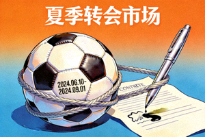 象征足球夏季转会市场的创意图片：足球与签约笔相结合