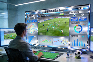 足球数据分析师使用大数据仪表板研究比赛表现的场景